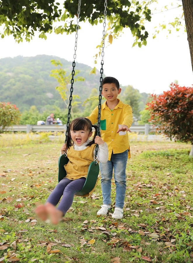 PLAYBERG Heavy Duty Flexible Green Belt Swing with Coated Metal Chain - Image 3