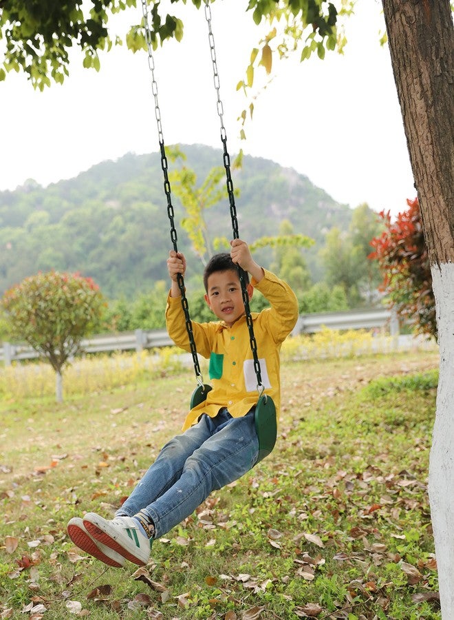 PLAYBERG Heavy Duty Flexible Green Belt Swing with Coated Metal Chain - Image 2