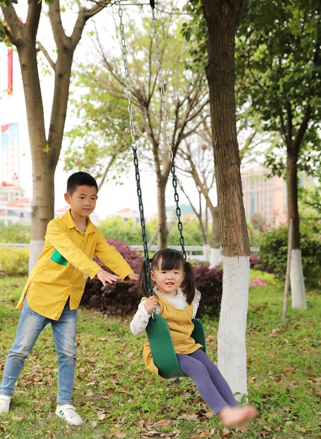 PLAYBERG Heavy Duty Flexible Green Belt Swing with Coated Metal Chain - Image 4