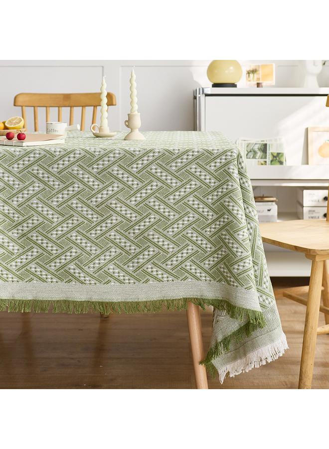 Bluejw French Cream Cotton Linen Style Tablecloth Advanced Atmosphere Photo Decorative Tablecloth Coffee Table Cover Towel Rectangular Tablecloth - Image 1