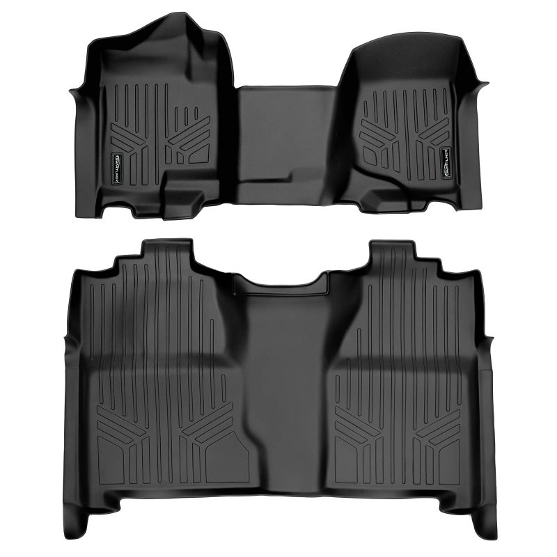 MAXLINER Custom Fit Floor Mats 2 Row Liner Set Compatible with 20072013 Chevrolet Silverado 1500