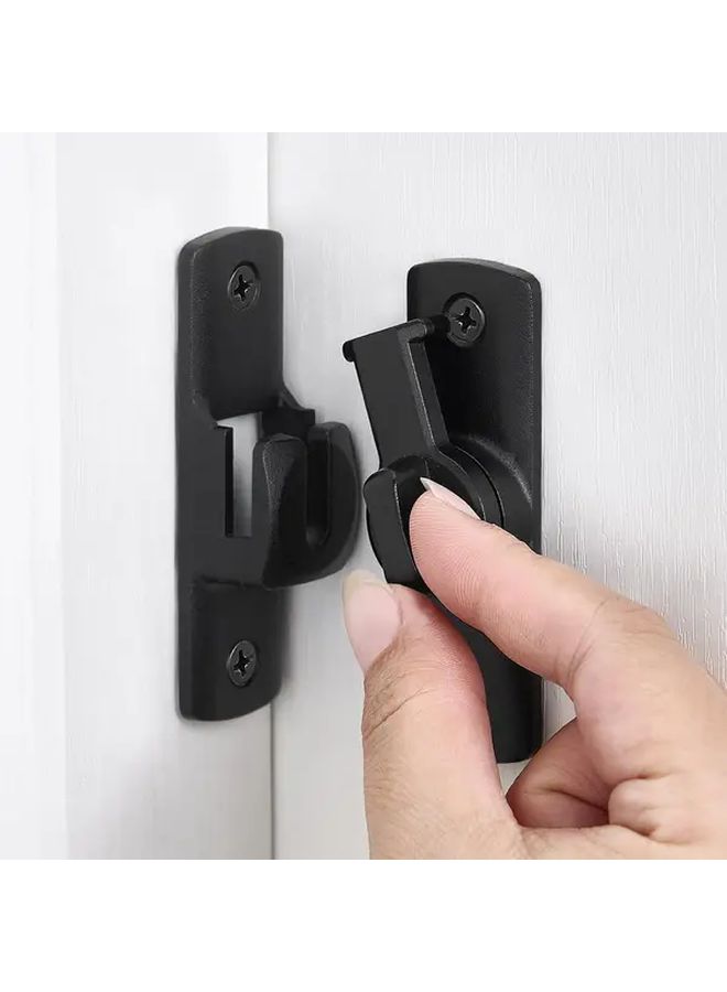 Silvery Heavy Duty Rotating Lock 90 180 Degree for Sliding Door Cabinet - Image 1