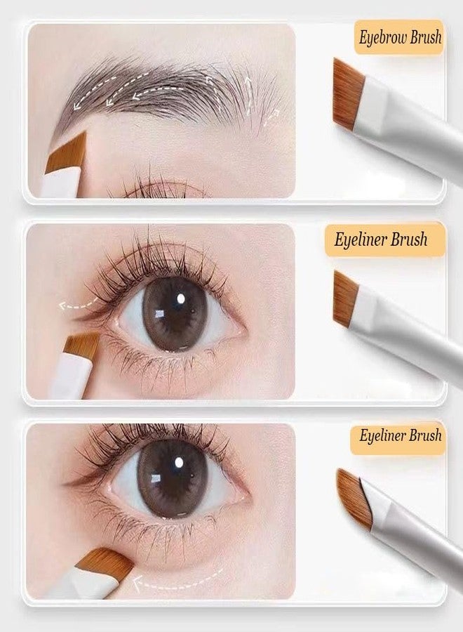 SALOCY 4 PCS Fine Angled Eyeliner Brush Set,Ultra Thin Liner Brush,Angled Flat Gel Eye Liner Makeup Brushes,Fine Point Eyeliner Brushes for Women Girls - Image 3