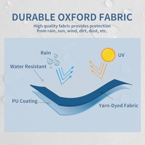 Easy-Going Outdoor TV Cover with Roll Up Front Flat for 48-50 inch, Waterproof and Weatherproof TV Cover for Flat Screen TV, Black - Image 3