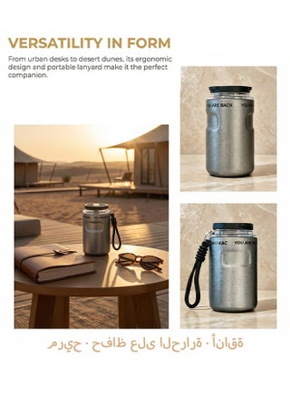 316 Stainless Steel Insulated Coffee Mug 350ml – Leakproof Mini Travel Cup with Straw & Lid, Vacuum Thermal Mug for Hot & Cold Drinks, Portable Pocket Size - view 2