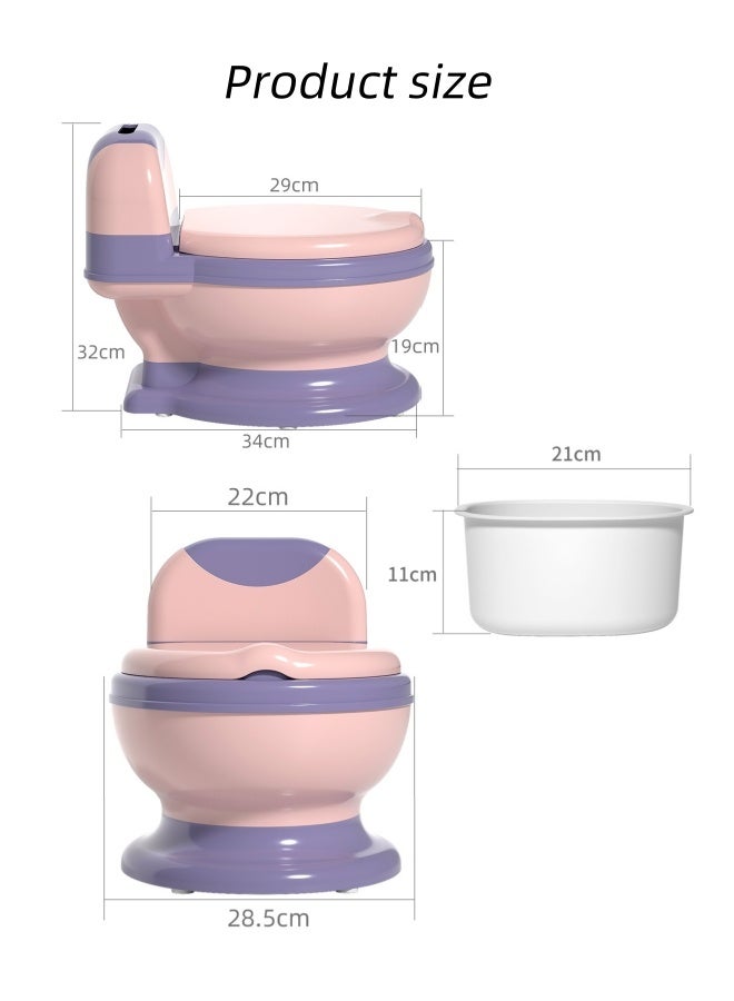 الدليبن مقعد تدريب على استخدام النونية، كرسي نونية الأطفال الصغار بمقعد ناعم، مرحاض تدريب على استخدام النونية بغطاء، مرحاض للأطفال الصغار قابل للإزالة، يحمل منشفة ورقية، مقاوم للرذاذ （بنفسجي أرجواني اللون） - Image 2