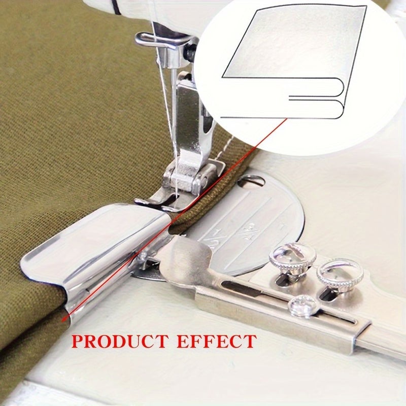 Heavy Duty Single Needle Industrial Sewing Machine Presser Foot 3/8 Double Layer Curling Flatbed - Image 1