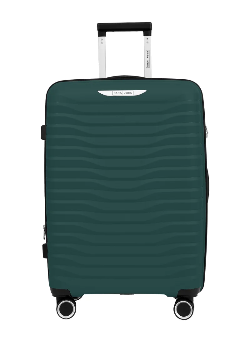 PARAJOHN PARA JOHN TRACE Series - 3 Piece Expandable Polypropylene Luggage Set with 360 Dual Wheels | Durable, Lightweight & Stylish 20,24,28 Sizes- Dark Green