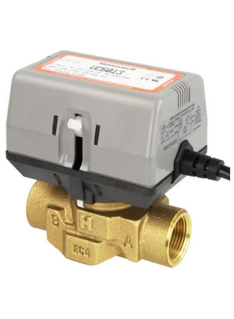 Honeywell Actuator Valve 2-way 3/4" inch Honeywell 6Sec 6VA Electric VC with Cable for Chiller Water AC Systems, VA6013 FCU ON/OFF Balanced 220V - Image 1