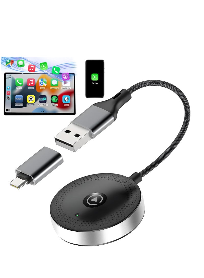 Wireless CarPlay Adapter Bluetooth Car Adapter for iPhone 16 Pro Max Convert Wired to Wireless for iPhone ios10+ Low Delay Replace Carplay Cable Fits Cars from Toyota Honda Jeep Ford Chevrolet etc. - Image 1