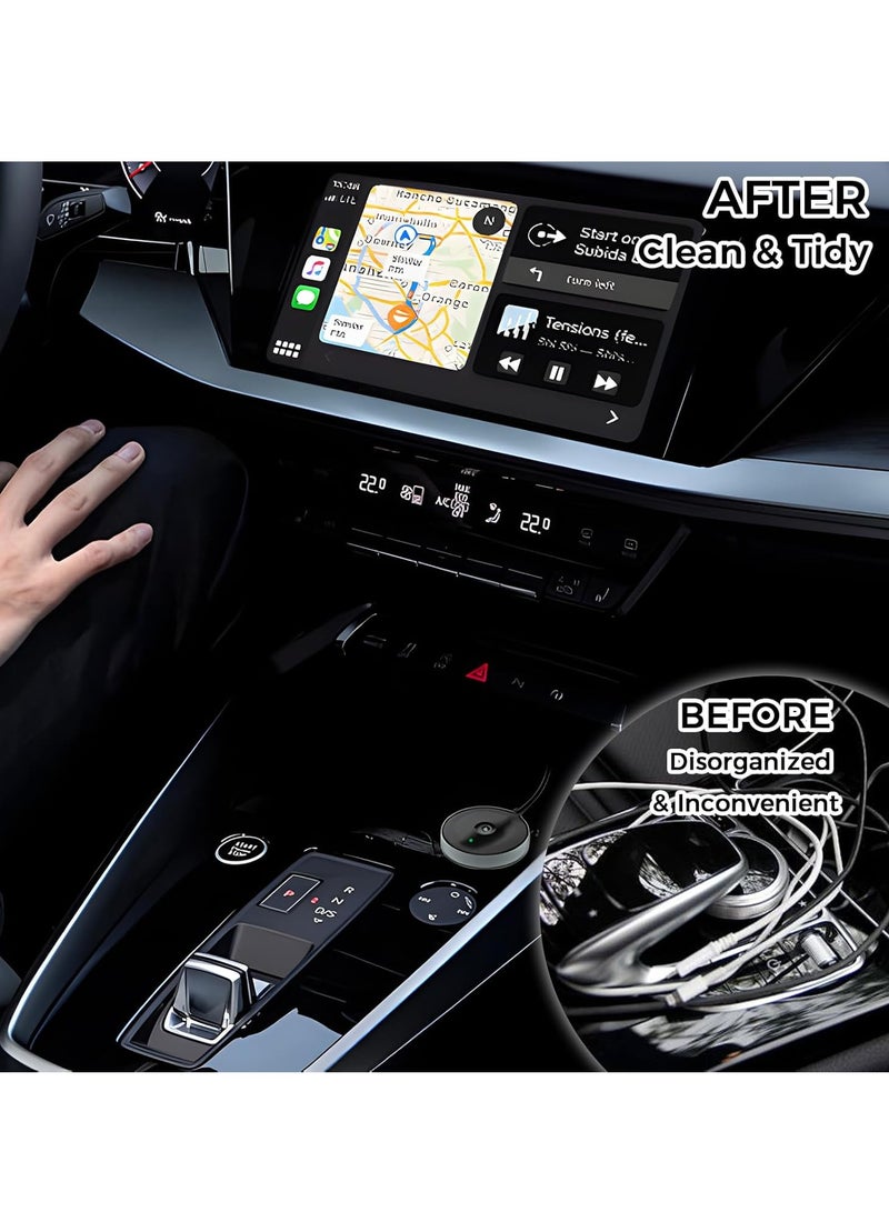 Wireless CarPlay Adapter Bluetooth Car Adapter for iPhone 16 Pro Max Convert Wired to Wireless for iPhone ios10+ Low Delay Replace Carplay Cable Fits Cars from Toyota Honda Jeep Ford Chevrolet etc. - Image 2