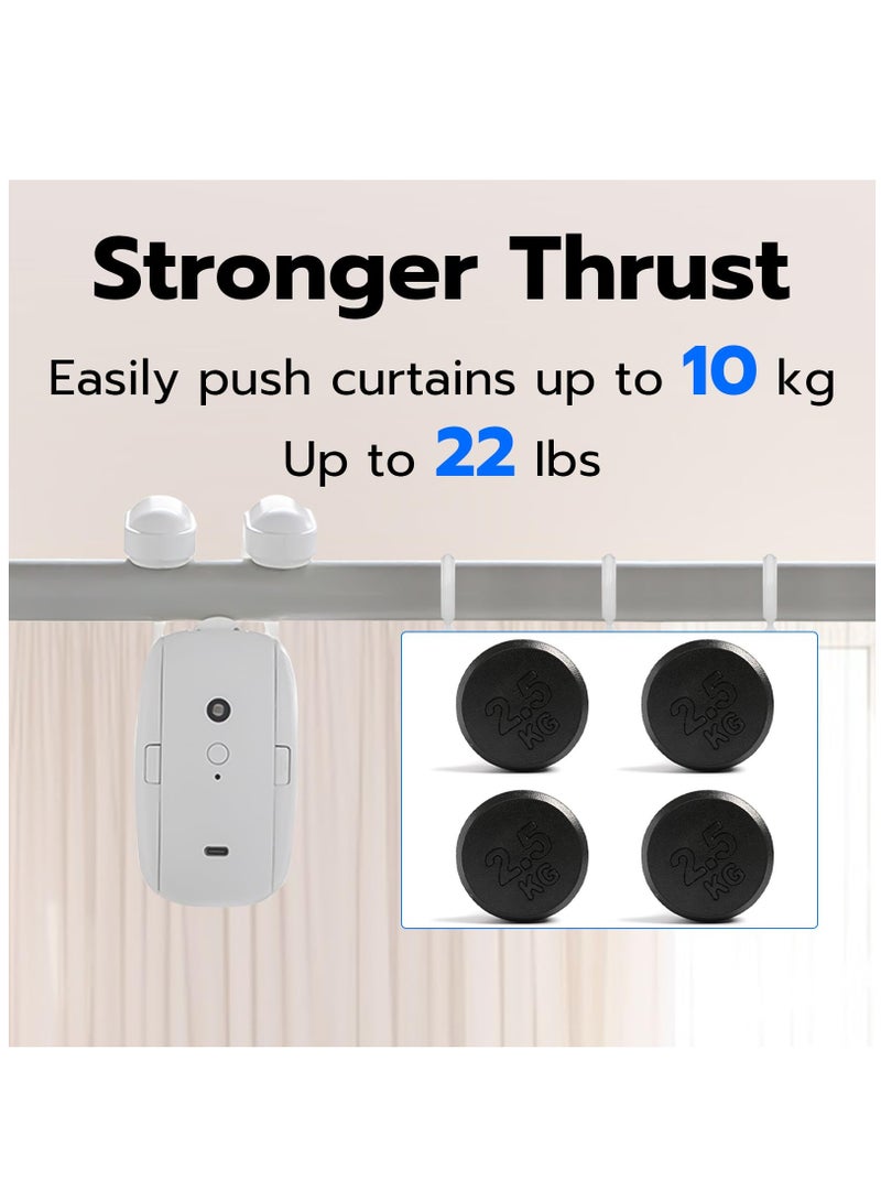 Smart Automatic Curtain Opener, Curtain Opener Electronic, Remote Control with App/Timer/Voice, Automatic Light Sensor, Add Gateways, for Google Alexa, No Remote
