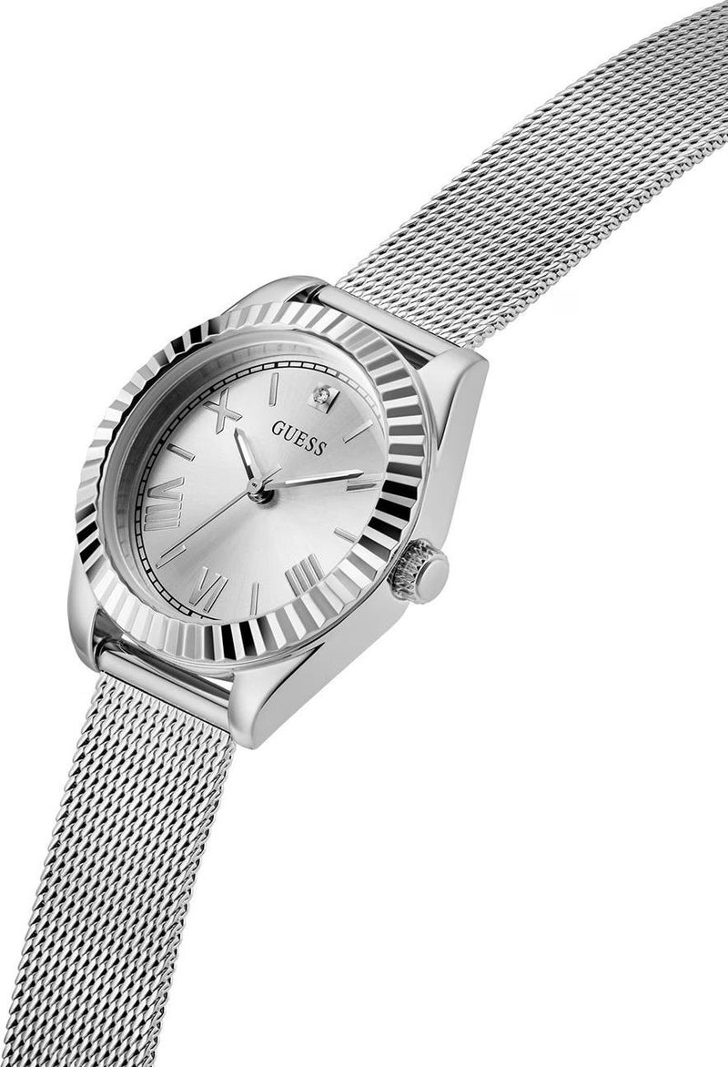 GUESS Mini Luna Ladies Silver Tone Analog Watch - Image 3