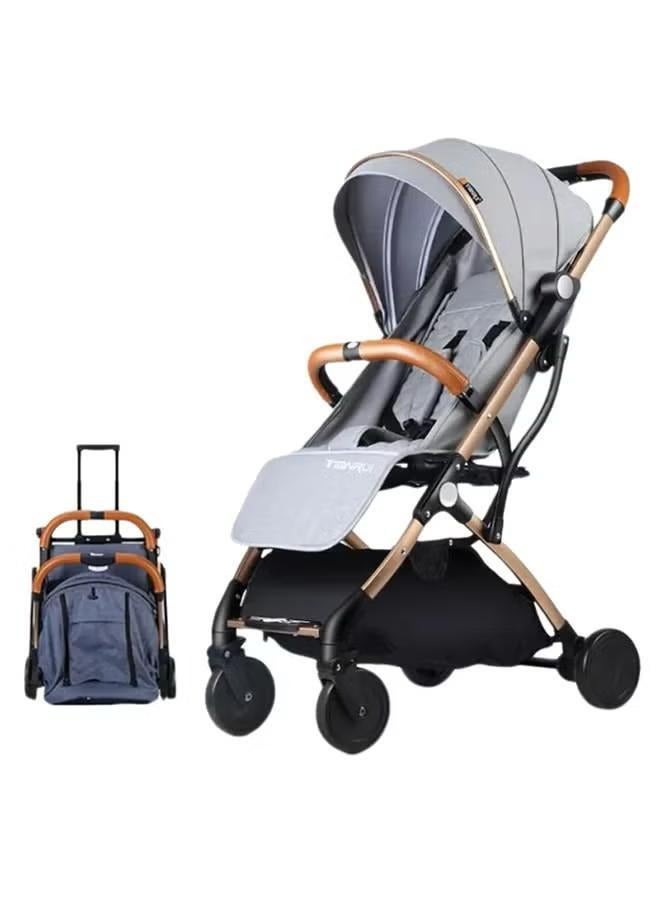 StarKids A small, lightweight foldable stroller with a light aluminum frame that can be carried while traveling, ideal for airplane cabins, suitable for children aged 0-3 years - Image 1
