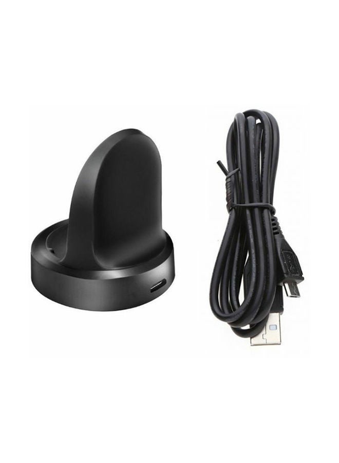NIBEMINENT Wireless Charging Dock Cradle Watch Charger For Samsung Gear S3 Classic/Frontier Black