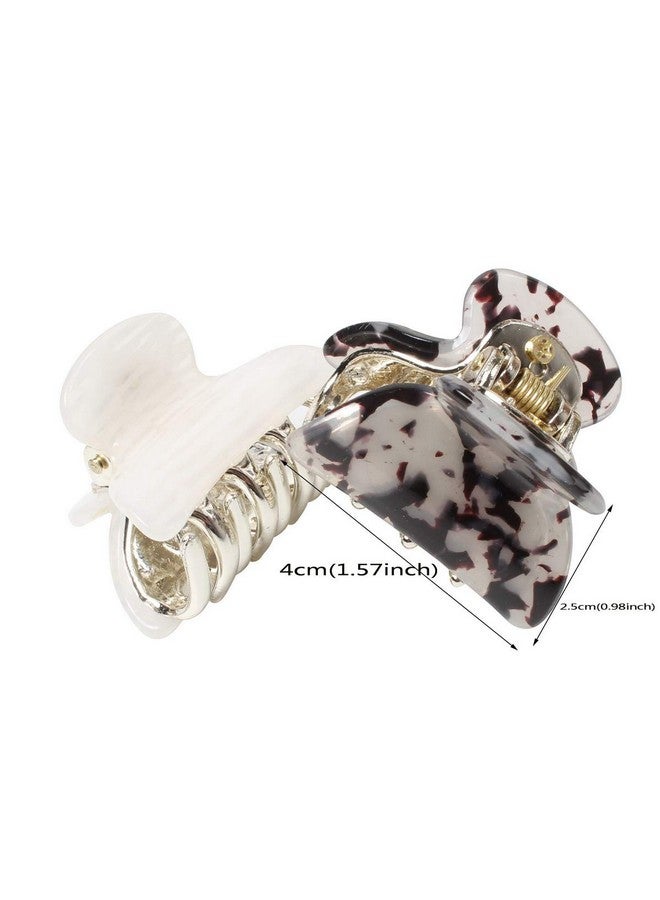 Cuizhiyu 1.57 Inch Small Acrylic Hair Claw Clips For Girls And Women Marbling Hair Clipsplastic Noslip Grip Jaw Hair Clip Hair Jaw Clamppack Of 12 - Image 5