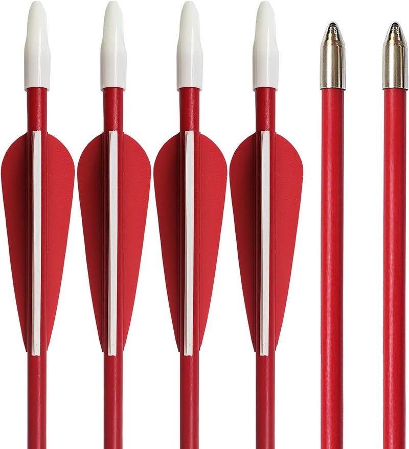 PANDARUS Youth Safetyglass Arrows 28" Fiberglass Archery 26" Target Practice Arrows(Pack of 12) - Image 3