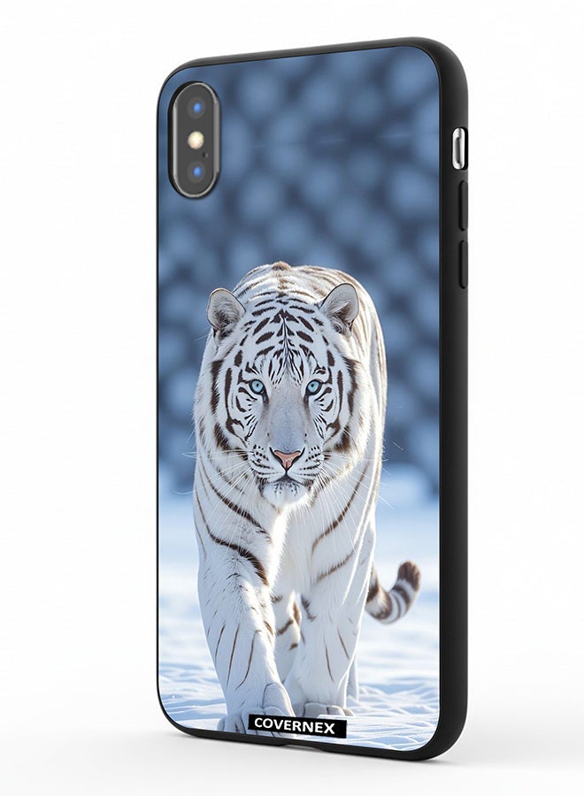 Covernex Apple iPhone Xs Protective Case Cover Printed Featuring Serene Tiger Ethereal Wildlife - Image 1