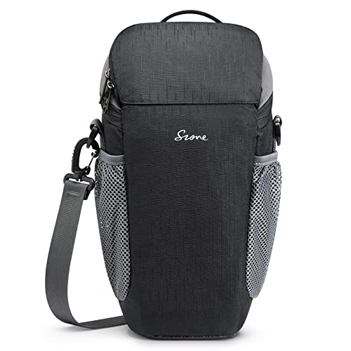 S-ZONE Camera Bag DSLR/SLR Waterproof Camera Case for Photographers Holster Compatible with Nikon Canon Sony, Black, Casual Daypack - Image 1