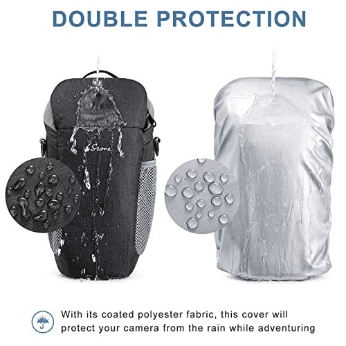 S-ZONE Camera Bag DSLR/SLR Waterproof Camera Case for Photographers Holster Compatible with Nikon Canon Sony, Black, Casual Daypack - Image 4