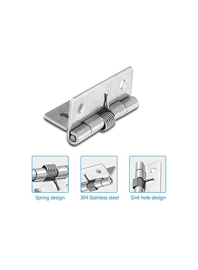Excefore Self Closing Door Hinges 2 Inch Set Of 8 Spring Hinge Automatic Door Closer Hinge Soft Auto Close Door Hinges For Home - Image 4