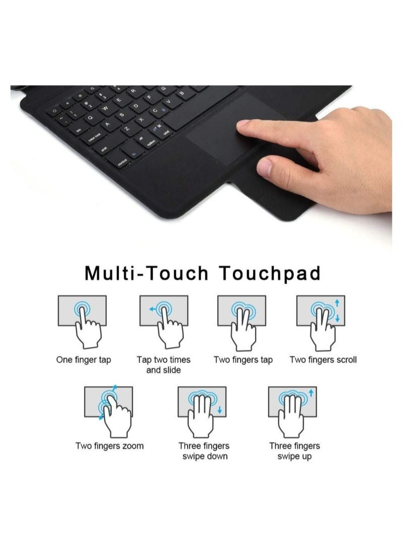 ELTRAZONE Detachable Wireless Keyboard Case with Touch Pad for iPad Pro 11" (2022/2021/2020/2018), Slim Shell Smart Protected Keyboard Case with Apple Pencil Holder support Charging - Image 4