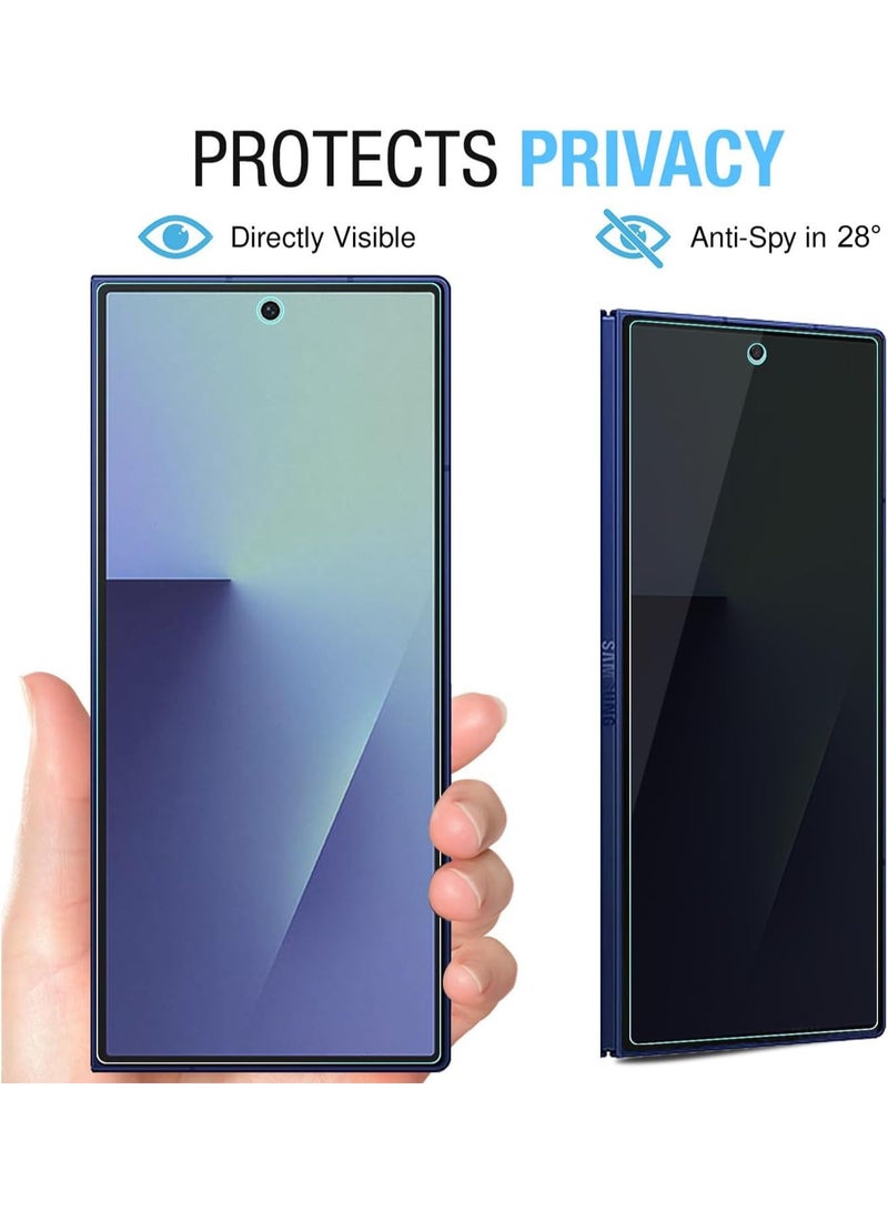 3 in 1 Privacy Screen Protector for Samsung Galaxy Z Fold 7, 1 Pack Inside Anti-Spy Film with 1Pack Front Anti-Spy Film + 1 Pacs Camera Lens Protector Accessories - Image 3