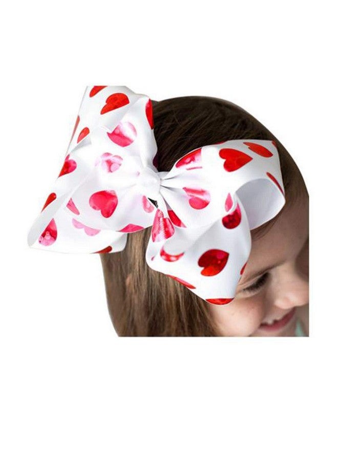 Patiky Hair Clips Hair Bows Alligator Clip For Women Girl Hairpin 8 Inch Large Tsfj02 (Sweet Heart) - Image 2