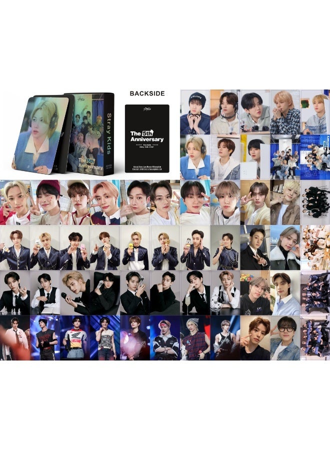 NIBEMINENT 55 Pcs Kpop Stray Kids 5th Anniversary Lomo Cards Card For Fans Collection Gifts - Image 1