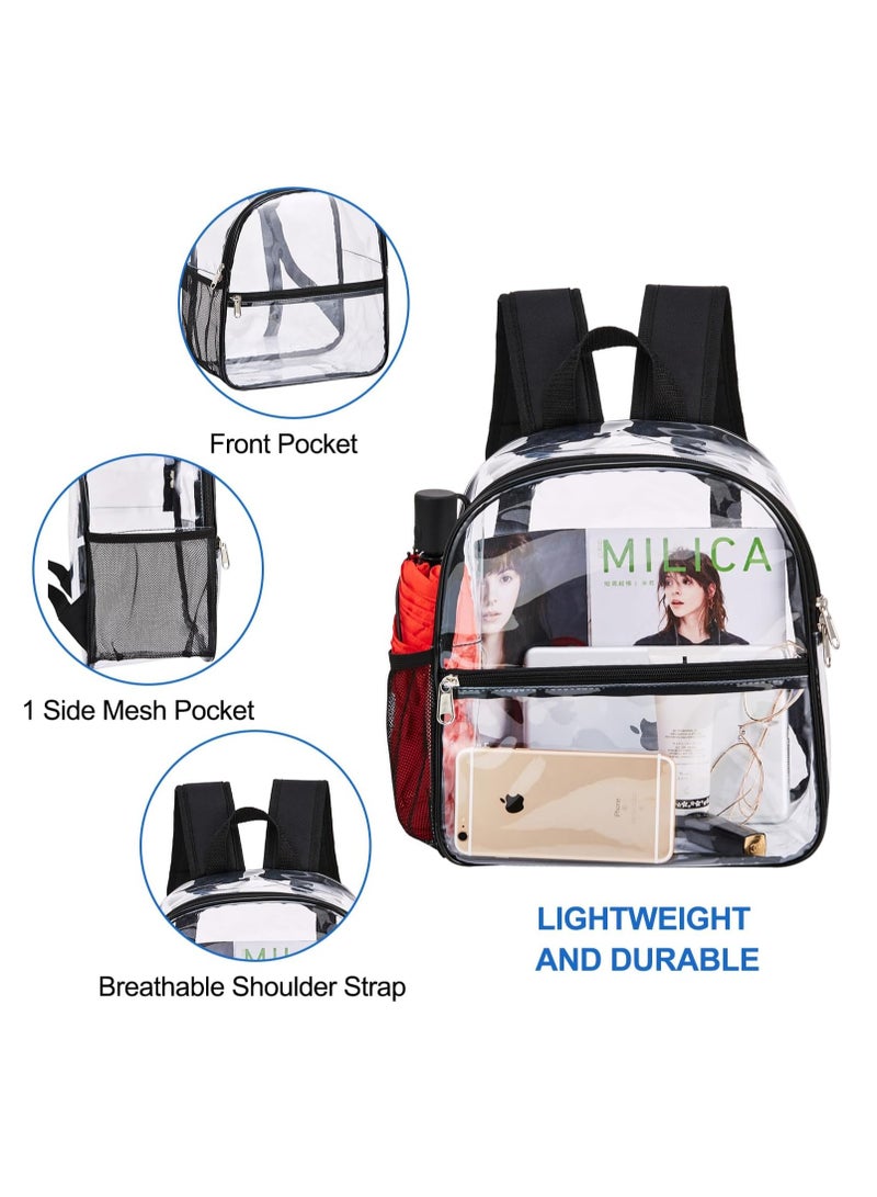 YelaJoy Clear Backpack  for Women and Men, Clear Bag for Stadium Events, Water proof Transparent bag for Concert Sporting Festival ( Black, 32*27*13 cm) - Image 3