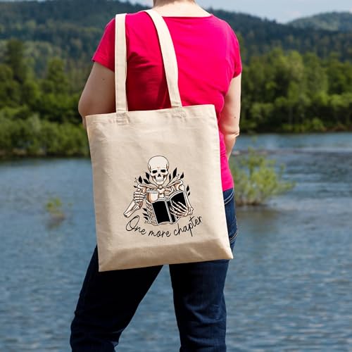 Metsi Canvas Tote Bag for Women with Zipper, Organic Cotton Shoulder Bag for College, Office, Shopping and Travel, Eco-Friendly Reusable Washable Medium Capacity Tote for Daily Use & Gifts - Design G - Image 5