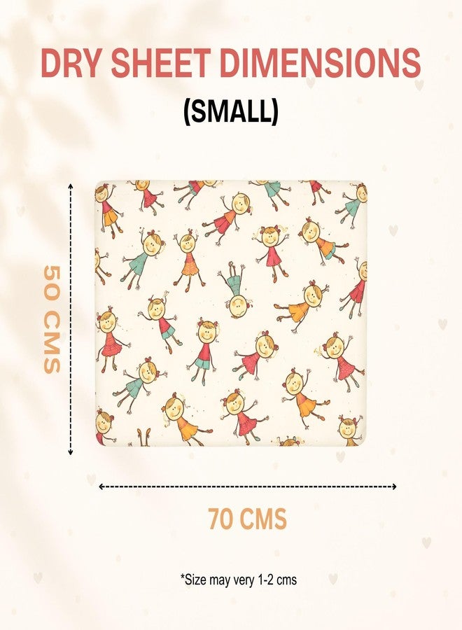 AHC Zikku Printed Dry Sheets for Newborn Baby Small Size Soft |Comfortable |Extra Absorbency|Fast Dry (50x70 cm, White, Kids Print) - Image 3