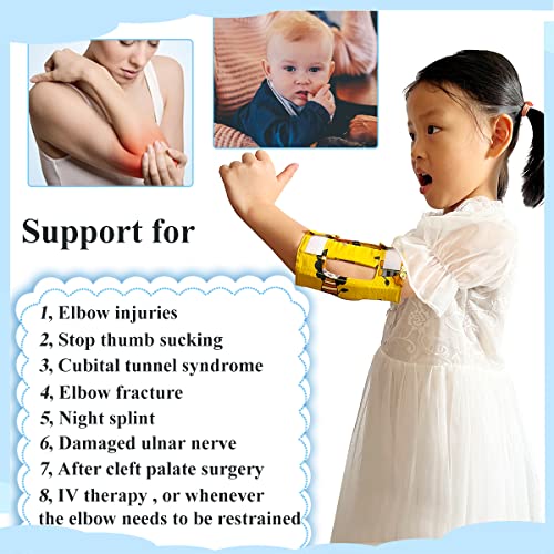 Heyshapeing Prevent Scratching Face, Thumb Sucking Habit, Pulling IV Tubes Elbow Immobilizer Splint & Arm Restraint Wrap for Babies Kids-Prevent HAND-TO-FACE habits (X-Small(2pcs)) - Image 2
