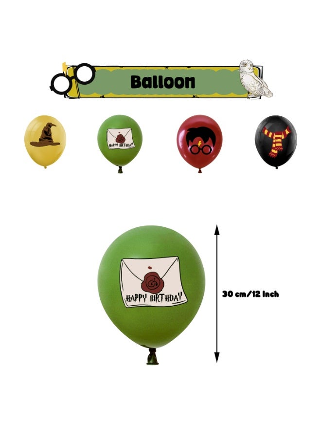 Birthday Party Balloon Decoration Harry Potter，Happy Birthday Banner,Cake Topper,Baby Shower Birthday Bachelorette Party Backdrop  - Image 4