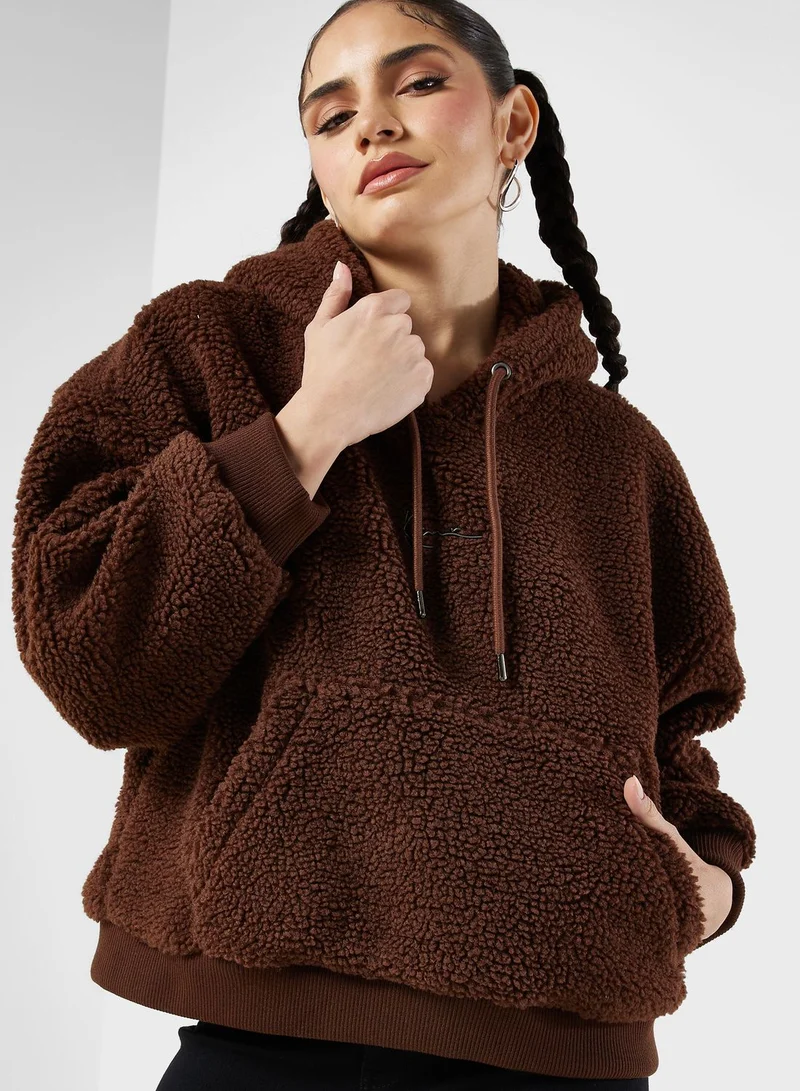 Karl Kani Metal Signature Teddy Hoodie