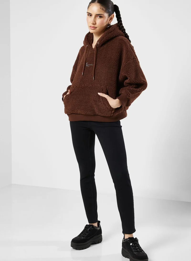 Karl Kani Metal Signature Teddy Hoodie