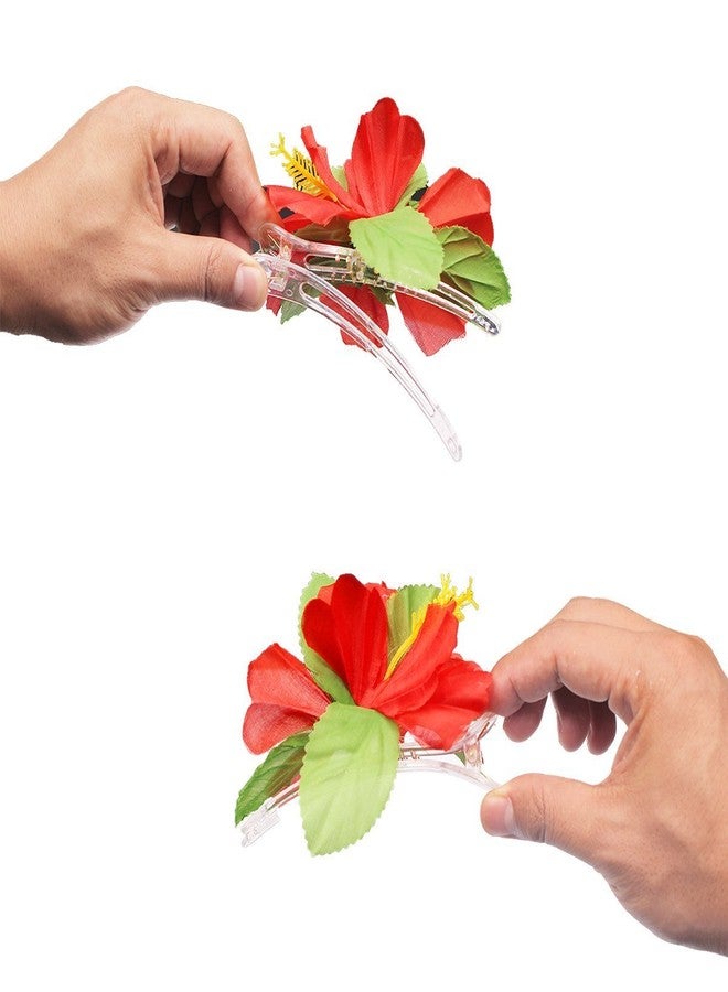 Oojami 18-Piece Hawaiian Luau Flower Hair Clip Set - Tropical Plumeria Hair Accessories for Girls & Women, Party Favors for Luaus, Beach, Birthdays, and Hula Dance - Image 5