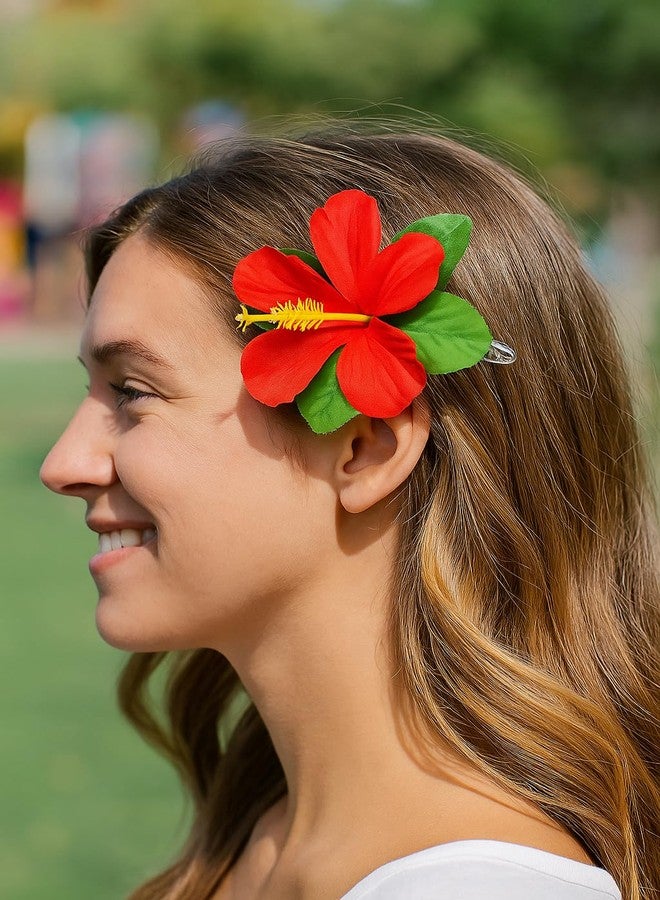 Oojami 18-Piece Hawaiian Luau Flower Hair Clip Set - Tropical Plumeria Hair Accessories for Girls & Women, Party Favors for Luaus, Beach, Birthdays, and Hula Dance - Image 2