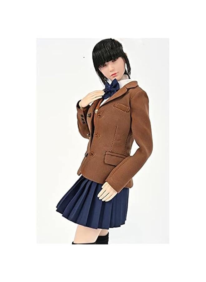 1/6 Scale Figure Doll Clothes, School Girl Suit, Shirt+Skirt+Vest+Coat+Stockings Outfit Costume for 12 inch Female Action Figure Phicen/TBLeague CM216(B) - Image 1