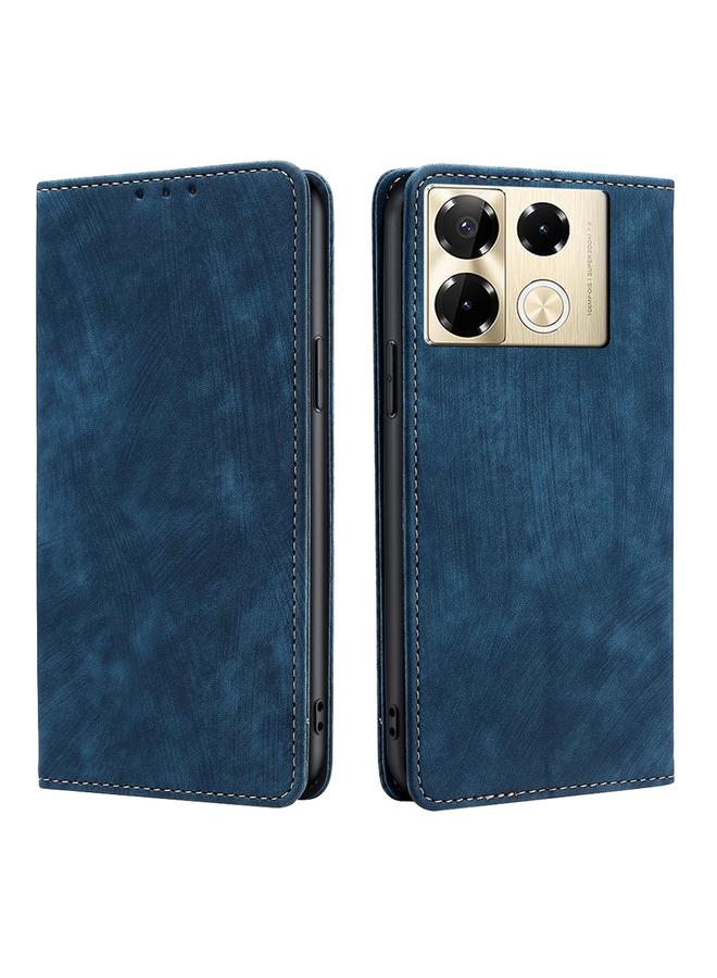 Zaboon Case For Infinix Note 40 Pro 4G RFID Anti-theft Brush Magnetic Leather Phone Case - Image 1