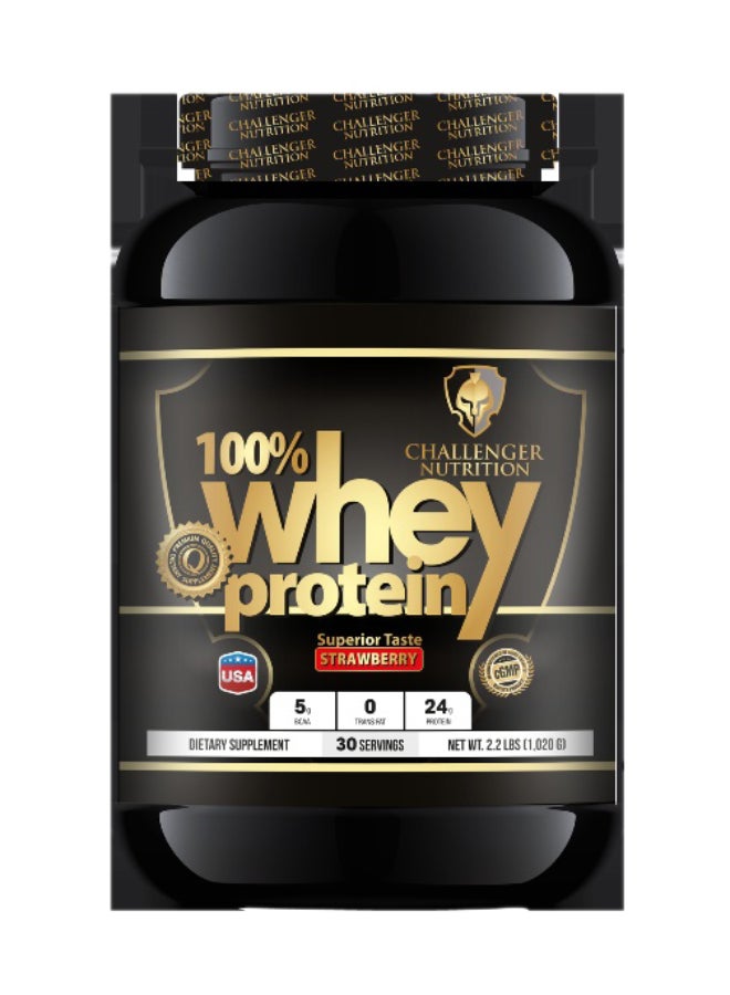 Whey Protein Powder - Strawberry Flavor - 997g - for Muscle Growth & Recovery