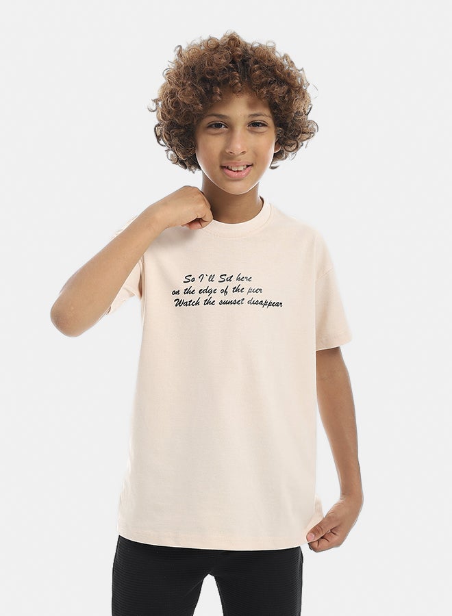 Andora Self Patterened Black Elastic Waist Casual Pants-Black - Image 3