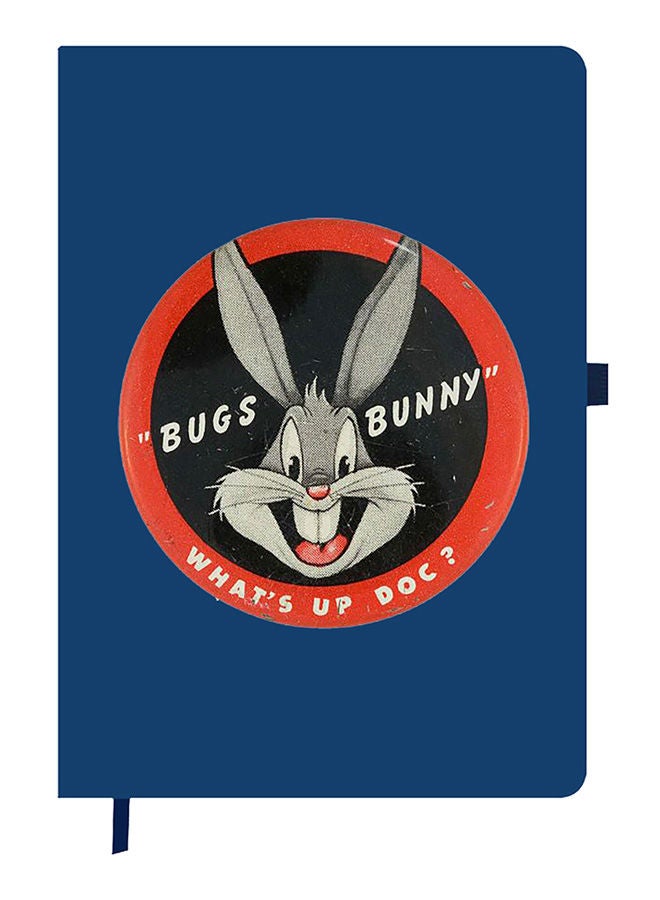 Theodor Designer A5 Thick Blue Hardcover Notebook Bugs Bunn - Image 1