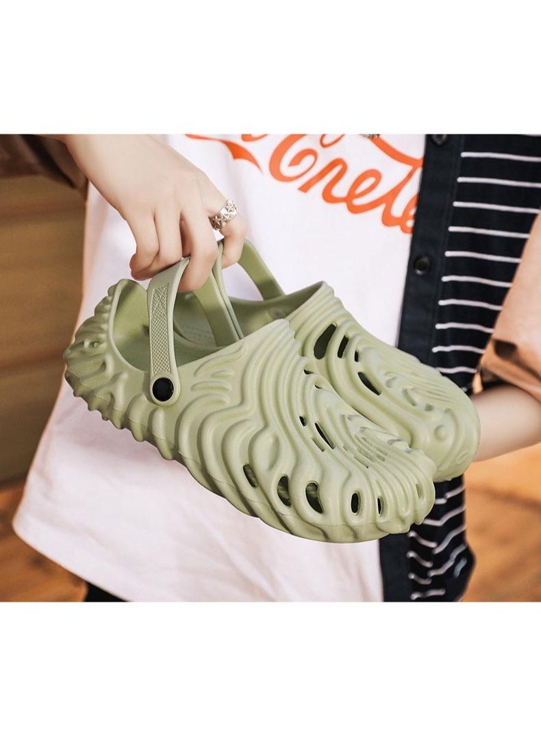 NIBEMINENT Large Size Slip-On Sandals Women's Breathable Anti-Slip Beach  Thong Shoes Fingerprint Design Couple  Style Summer  - Image 3