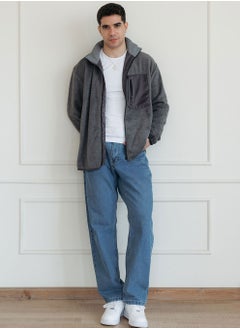 Arafa Men Fur Sweatshirt stylish fur-textured perfect layering  - Image 1