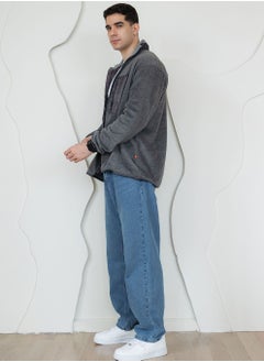 Arafa Men Fur Sweatshirt stylish fur-textured perfect layering  - Image 3