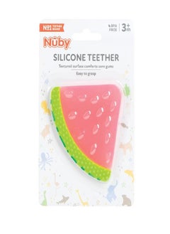 Nuby Nuby 100% Silicone Fruit Teether, Watermelon 3M+  - Image 2