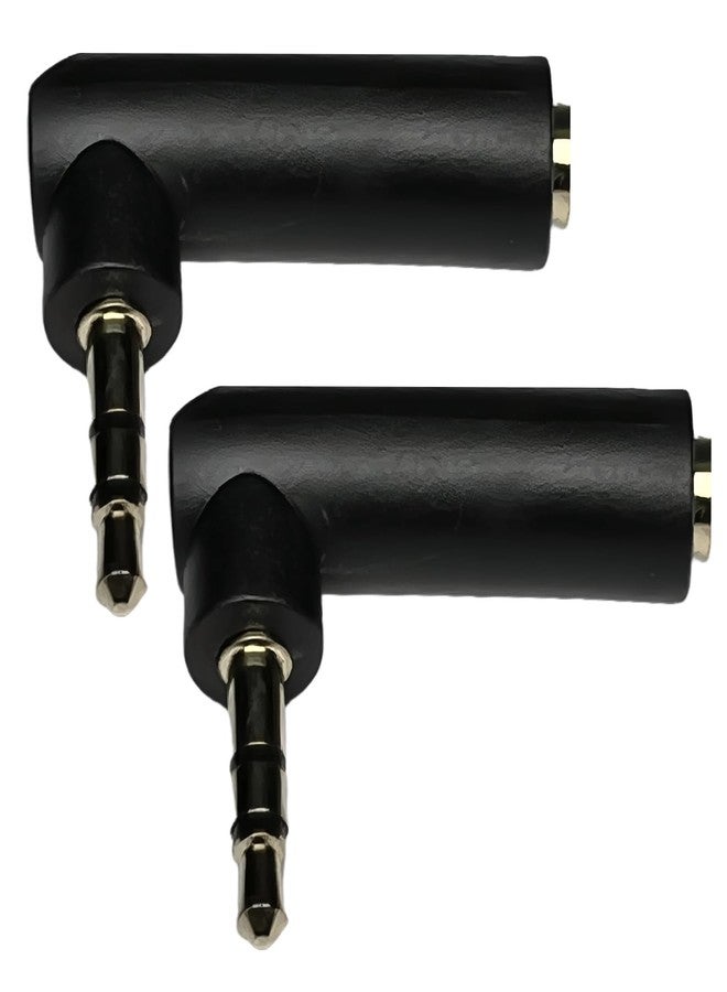 CESS 3.5mm TRS Stereo Right Angle Adapter - Gold-Plated Male Tip, Matte Plastic Female Housing, 2-Pack for Audio Devices and Headphones - Image 5
