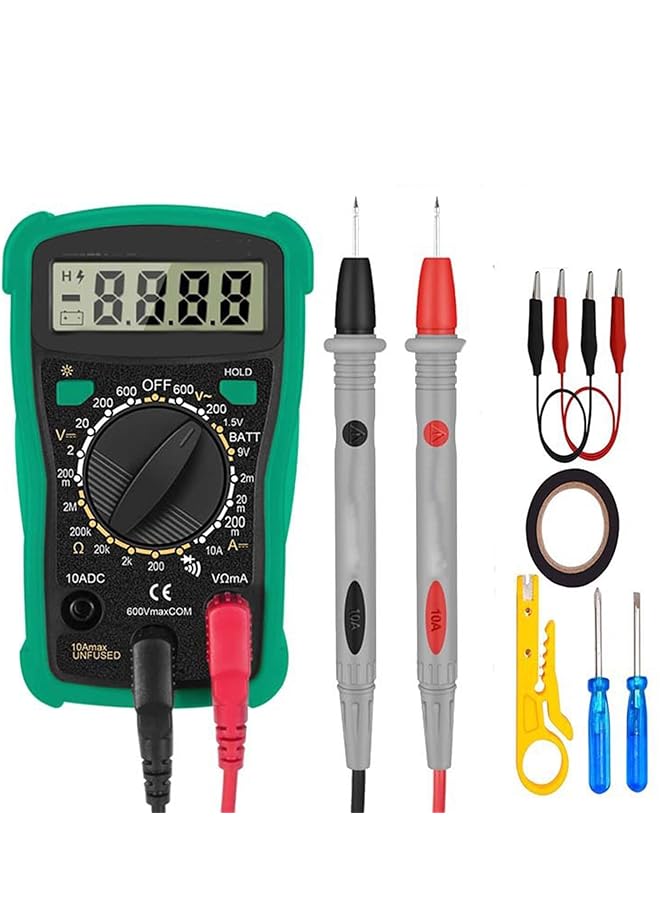PROMASS promass Digital Multimeter, 2000 Counts with DC AC Voltmeter and Ohm Volt Amp Meter Measures Voltage Current Resistance Diodes Continuity for Household Outlet, Automotive Battery Test  - Image 1