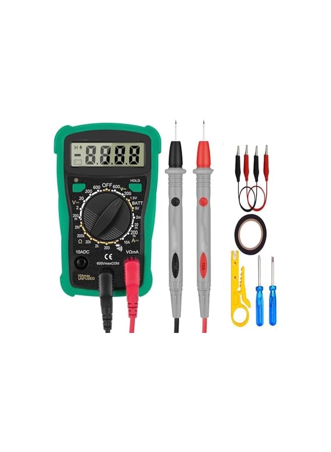 PROMASS promass Digital Multimeter, 2000 Counts with DC AC Voltmeter and Ohm Volt Amp Meter Measures Voltage Current Resistance Diodes Continuity for Household Outlet, Automotive Battery Test  - Image 2